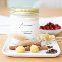Load image into Gallery viewer, Sweet Autumn Cranberry 8 oz Soy Candle