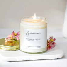 Load image into Gallery viewer, Flowering Daphne & Sweet Basil 8 oz Candle