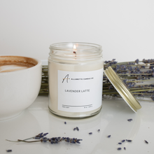 Load image into Gallery viewer, Lavender Latte 8 oz Soy Candle