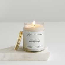 Load image into Gallery viewer, Moonlit Sky & Cedar Smoke 8 oz Soy Candle