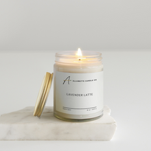 Load image into Gallery viewer, Lavender Latte 8 oz Soy Candle