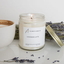 Load image into Gallery viewer, Lavender Latte 8 oz Soy Candle

