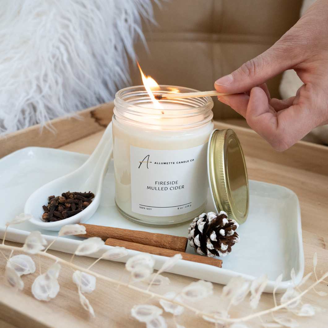 Fireside Mulled Cider 8 oz Soy Candle